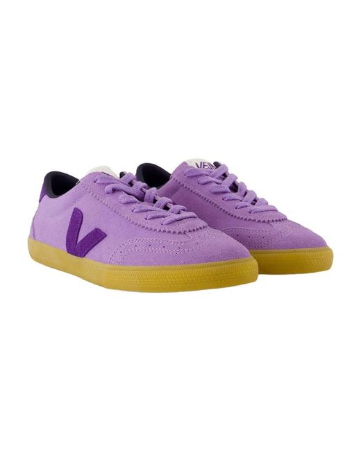 Veja Purple Lila Leder-Sneakers