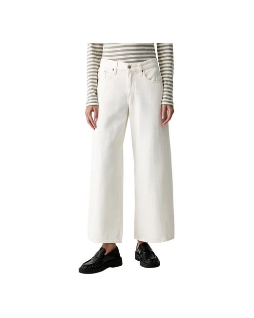 Levi's Middy Wide Leg in het White