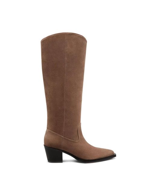Stuart Weitzman Brown Cowboy Boots