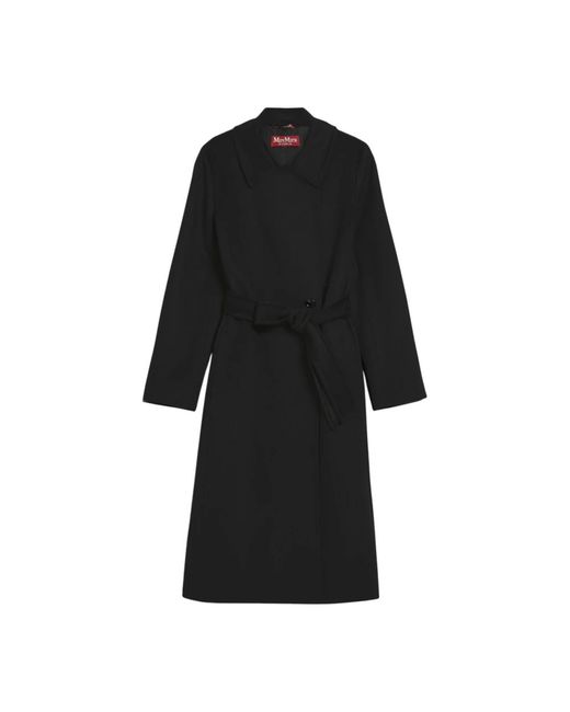 Max Mara Belted Coats in het Black