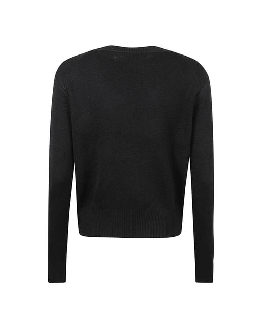 AMI Black Round-Neck Knitwear