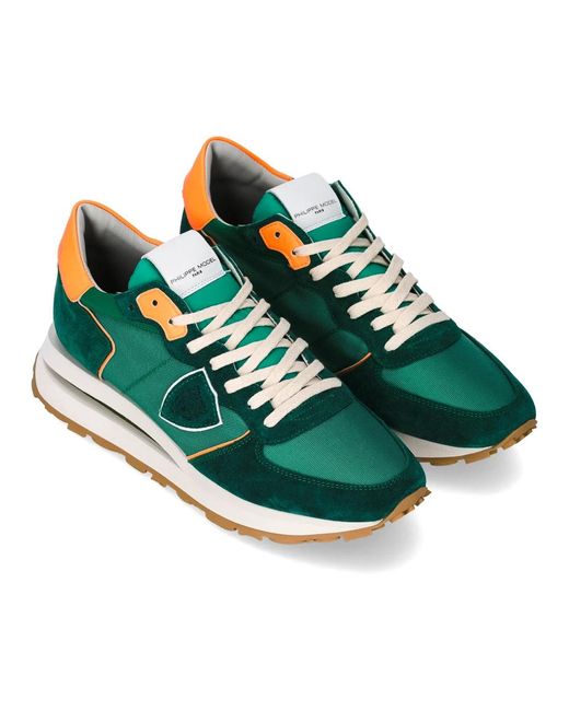 Philippe Model Green Sneakers for men