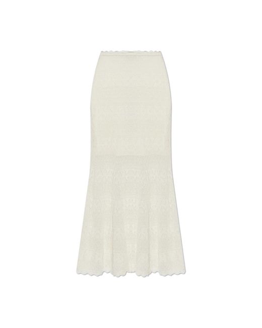 Maxi Skirts Self-Portrait de color White