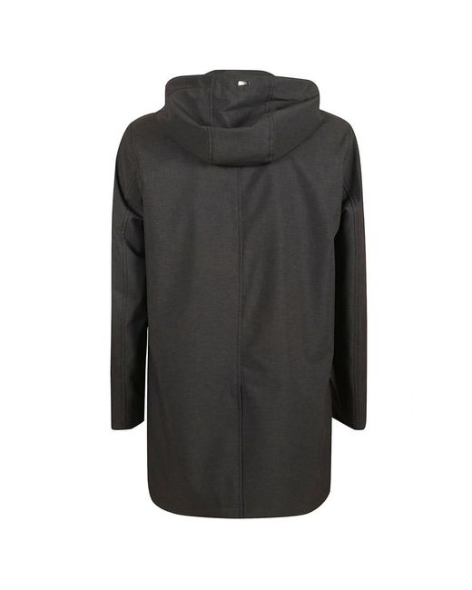 Herno Black Single-Breasted Coats for men