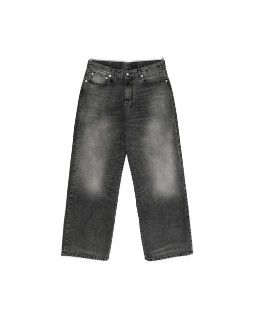 R13 Gray Straight Fit Jeans for men