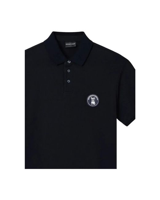 Emporio Armani Black Polo Shirts for men