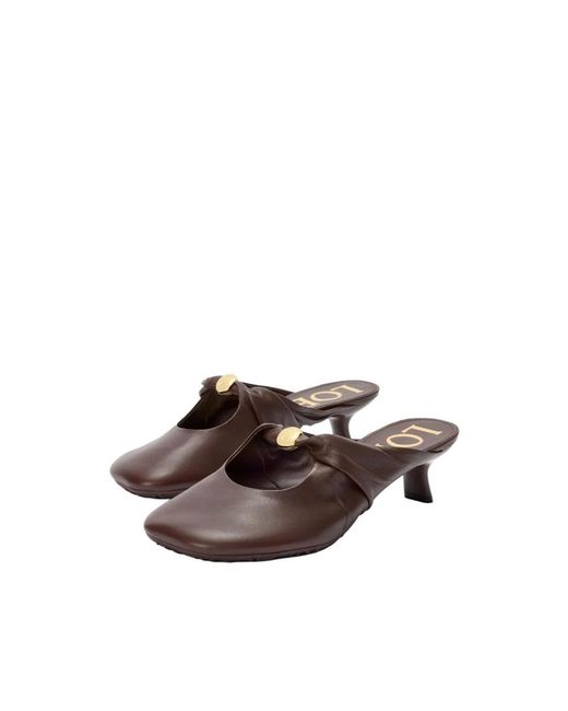 Loewe Brown Pebble Soft Mule