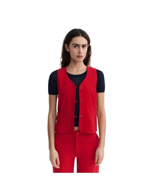 Vests Thinking Mu de color Red