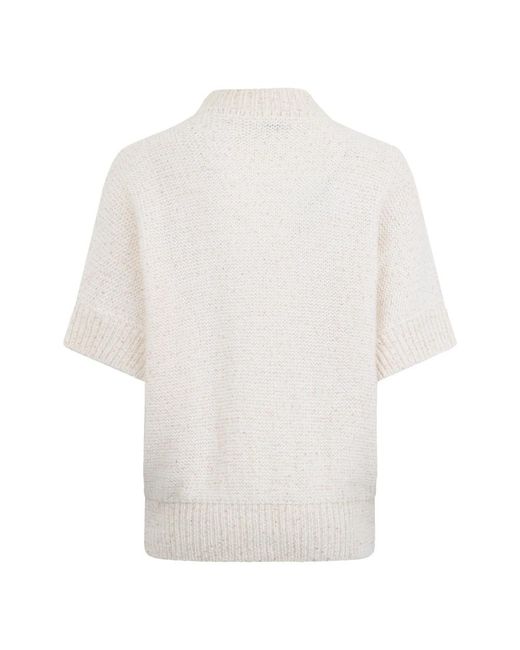 Peserico White Round-Neck Knitwear