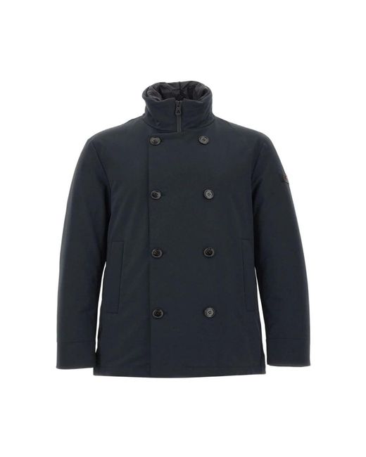 Peuterey Blue Double-Breasted Coats for men