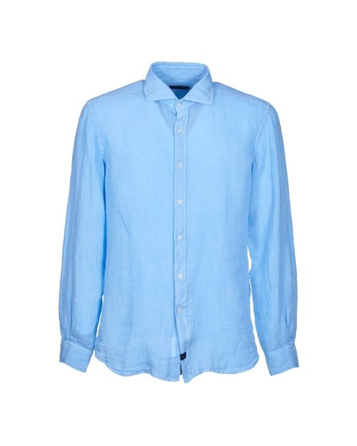 Fay Blue Casual Shirts for men