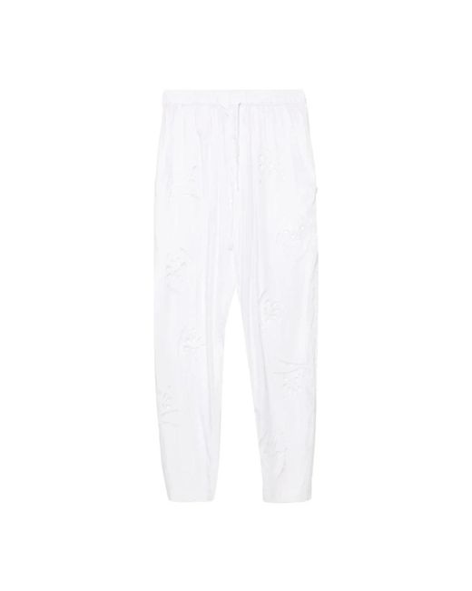 Isabel Marant White Weiße broderie anglaise hose
