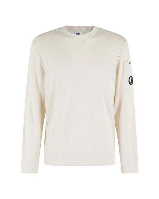 C P Company White Round-Neck Knitwear for men