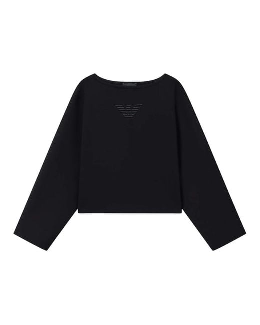 Emporio Armani Black Round-Neck Knitwear