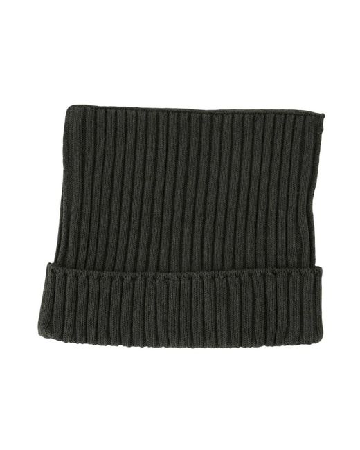 Acne Ribbed Square Beanie in het Black
