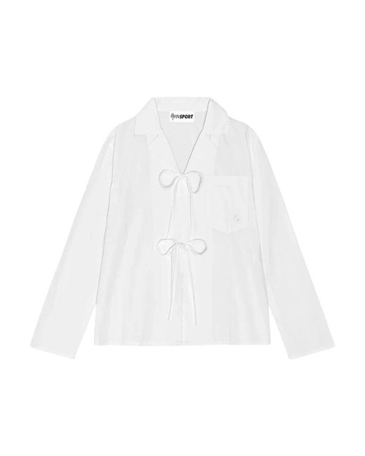 OperaSPORT White Baumwollhemd asiatischer charme urbaner stil