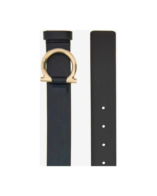 Ferragamo Black Ledergürtel