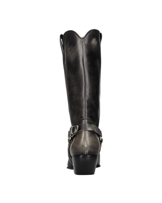 Elena Iachi Black Cowboy & Biker Boots
