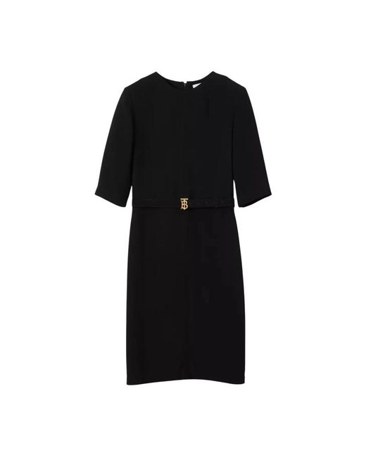 Burberry Black Schwarzes bleistift minikleid