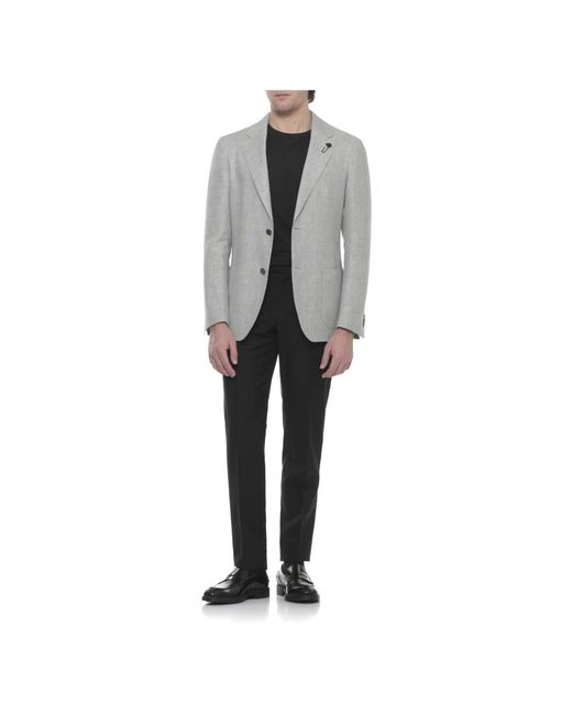 Lardini Wool Blend Jacket in het Gray voor heren