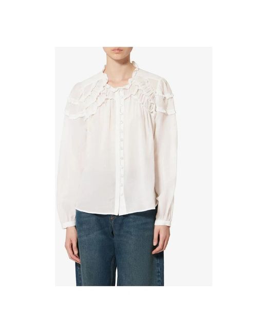 Isabel Marant Overhemden ,Wit ,Katoen Christa Blouse in het White