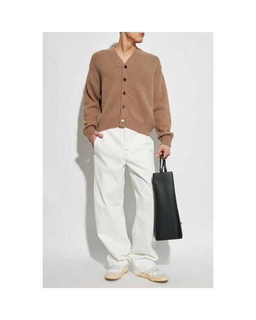 Jacquemus Truien & Vesten ,Bruin ,Wol Signature Cardigan in het Brown voor heren