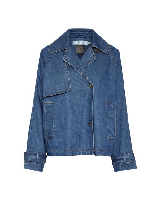 Inwear Jassen ,Blauw ,Katoen Mableiw Minona Kort Jasje in het Blue