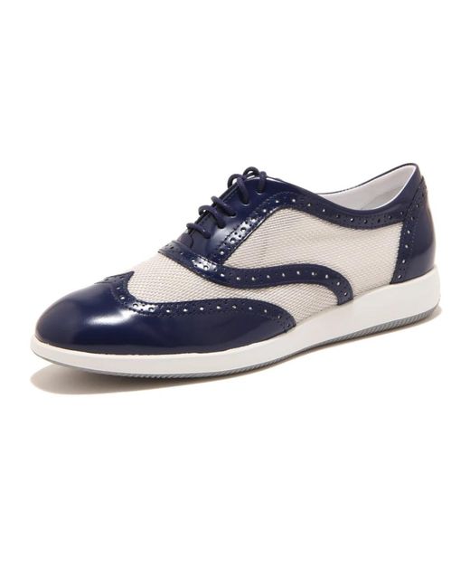 Hogan Blue Laced Shoes