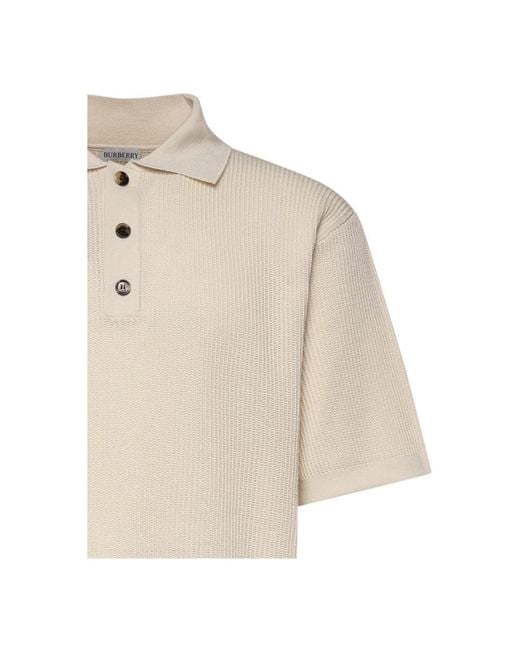 Burberry Natural Polo Shirts for men