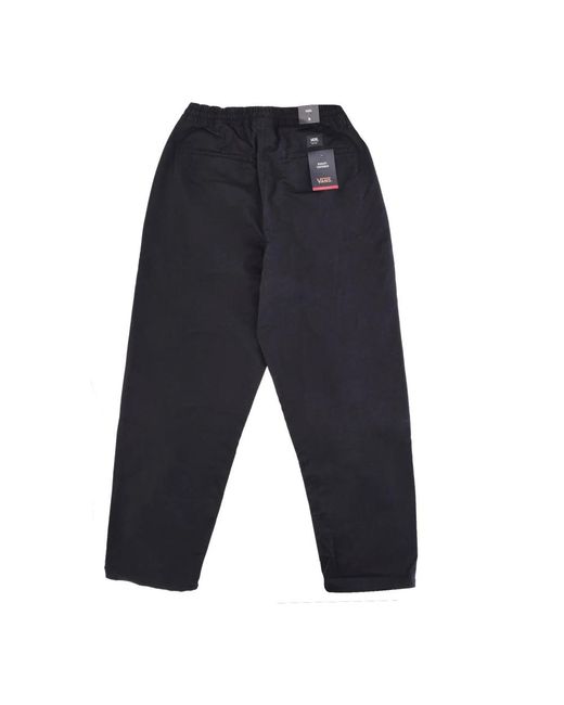 Vans Broeken ,Zwart ,Katoen Zwarte Baggy Tapered Elastische Taille Broek in het Blue voor heren