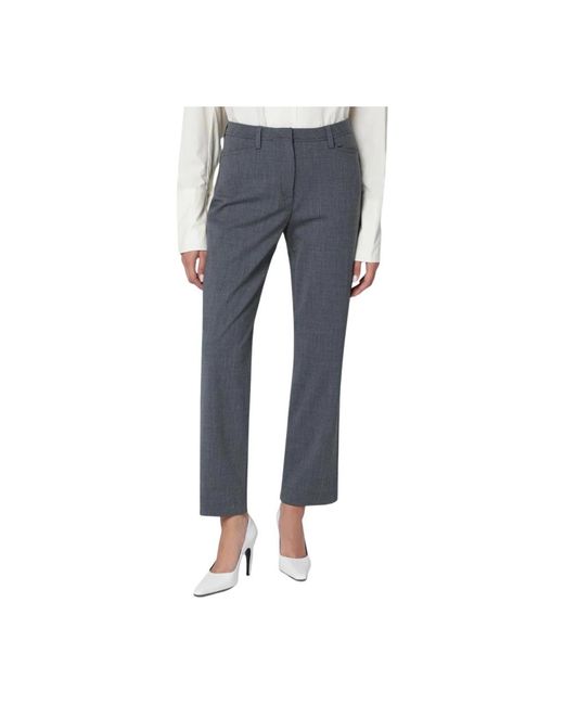 Thelatest Blue Straight Trousers