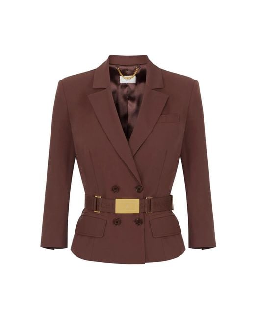 Elisabetta Franchi Brown Blazers