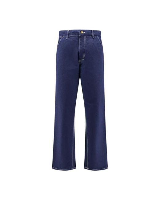 Carhartt Blue Straight Fit Jeans for men