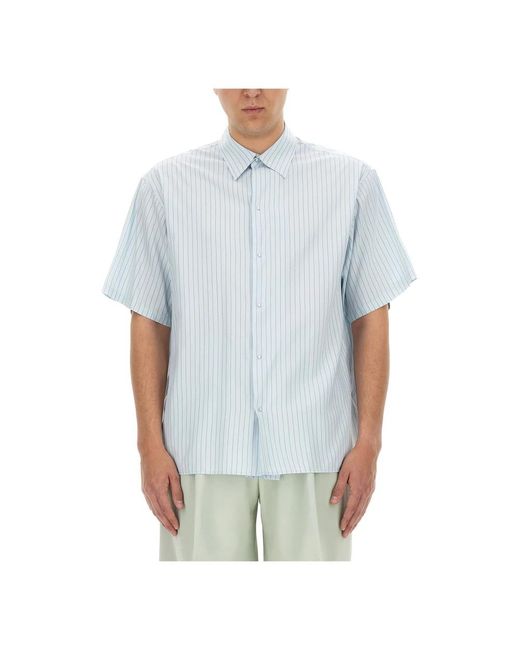 Lanvin Blue Short Sleeve Shirts for men