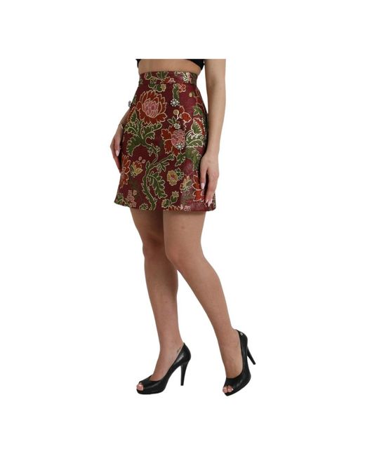 Dolce & Gabbana Brown Short Skirts
