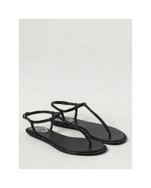Rene Caovilla Brown Flat Sandals