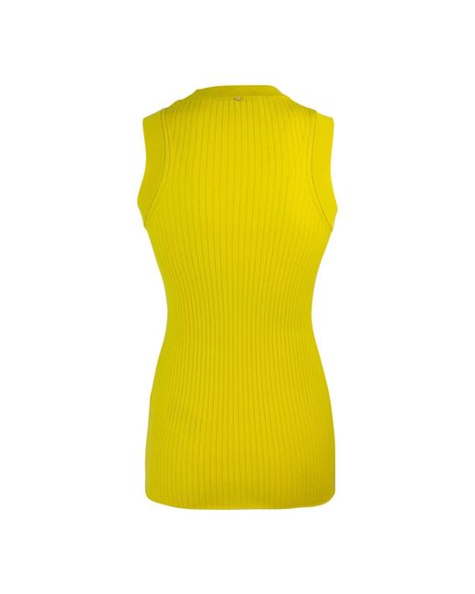 Sportmax Yellow Sleeveless Tops