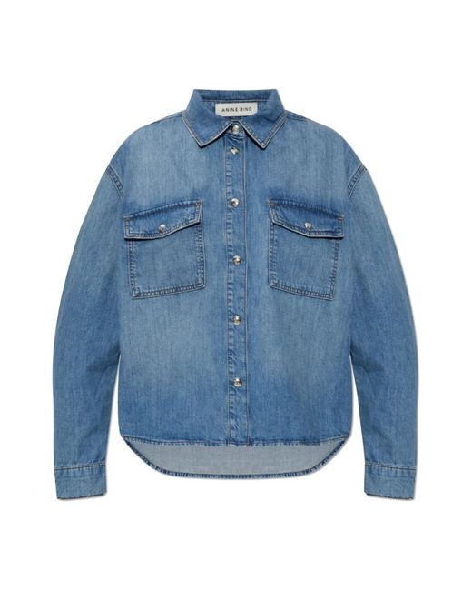Anine Bing Blue Denim Shirts