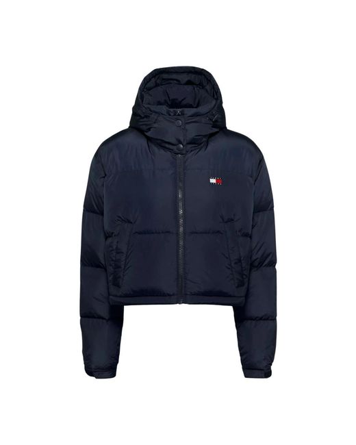Tommy Hilfiger Jassen ,Blauw ,Cropped Alaska Puffer in het Blue voor heren