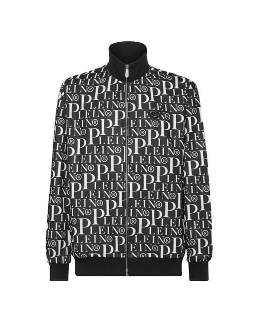 Philipp Plein Jogging Jacket Ls in het Black voor heren