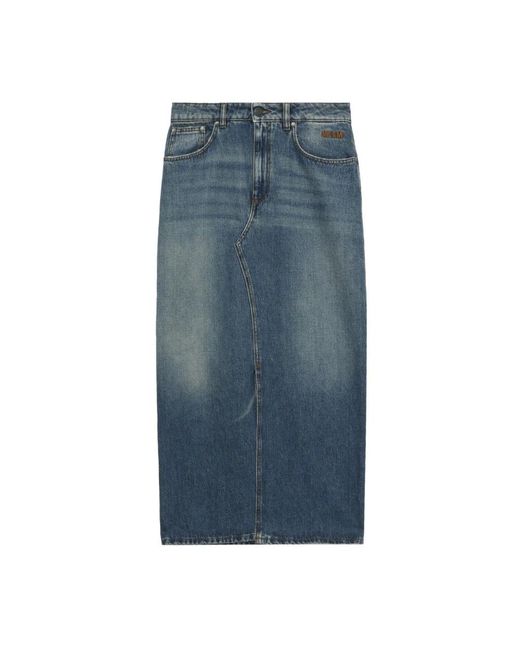 MSGM Denim Midi Rok in het Blue