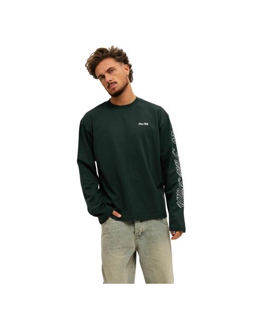Pure Path Tops ,Groen ,Katoen Essence Of Life Longsleeve T-Shirt in het Green voor heren