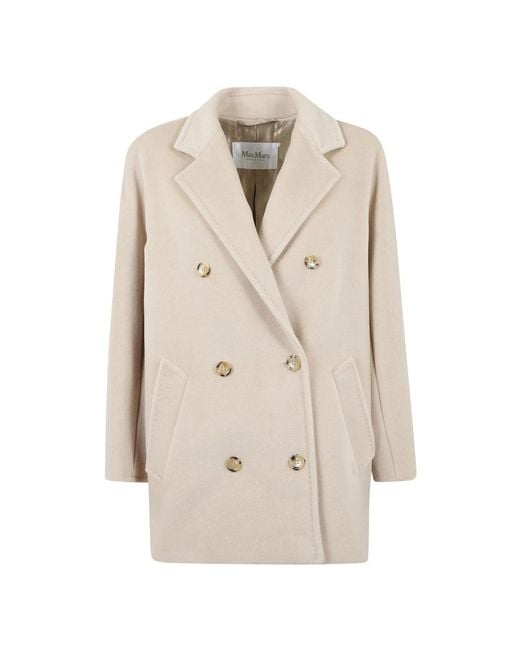 Double-Breasted Coats Max Mara de color Natural