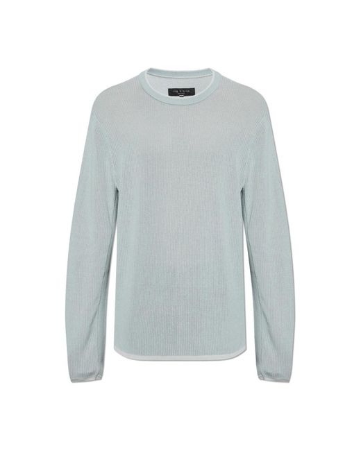 Rag & Bone Round-Neck Knitwear in het Blue voor heren