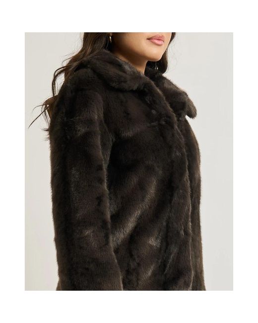 Faux Fur & Shearling Jackets Silvian Heach de color Black