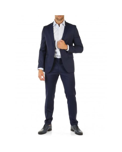 Boss Blue Single Breasted Suits for men