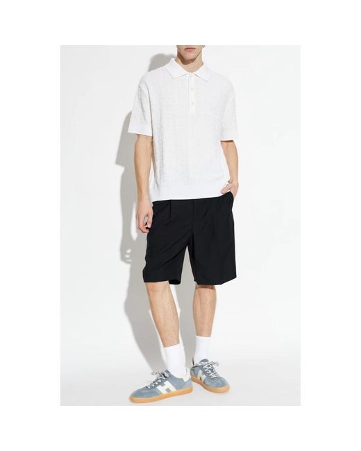 Balmain Tops ,Wol Monogram Polo in het White voor heren