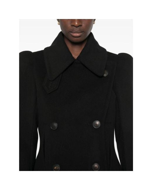 7 For All Mankind Black Double-Breasted Coats