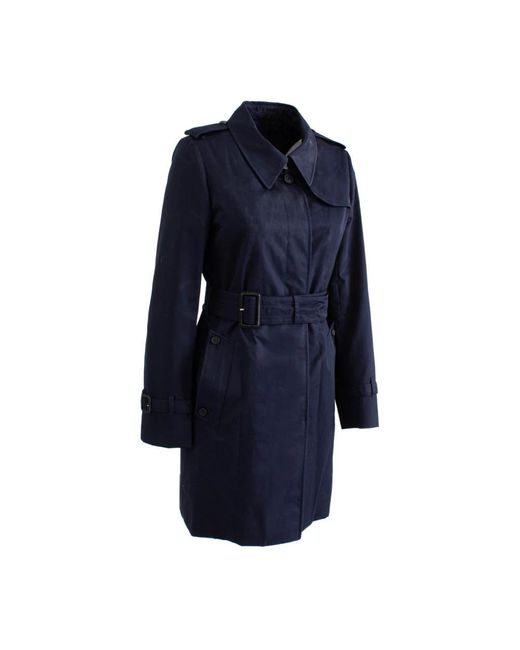 Aquascutum Blue Trench Coats