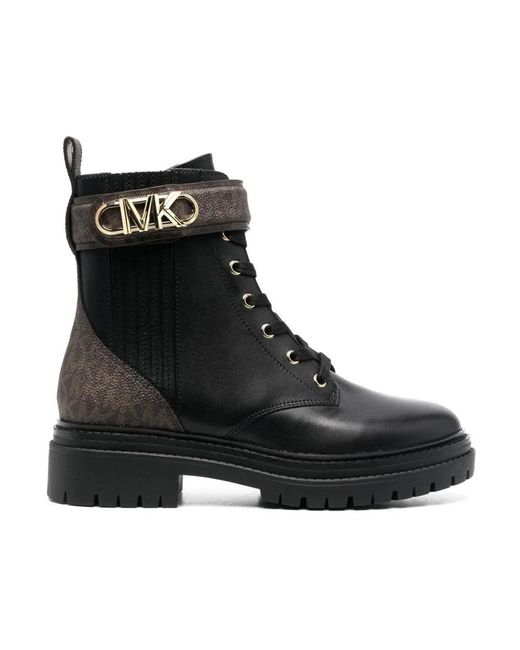 Michael Kors Black Lace-Up Boots